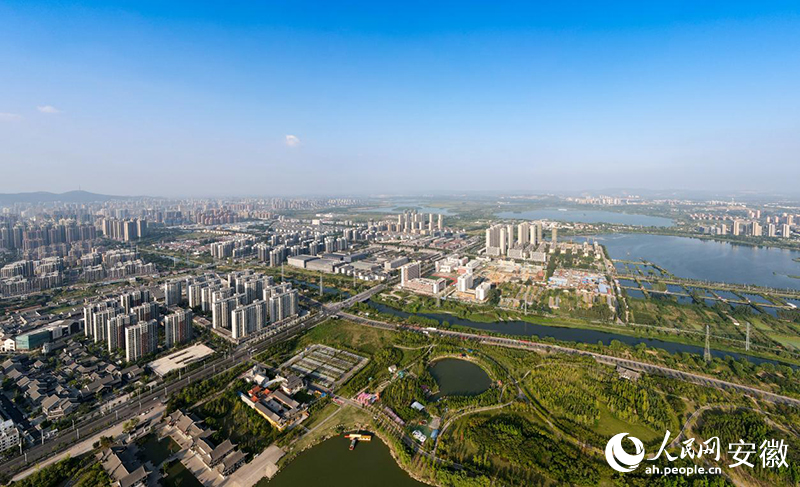 航拍淮北城區(qū)。 人民網(wǎng)記者 王銳攝